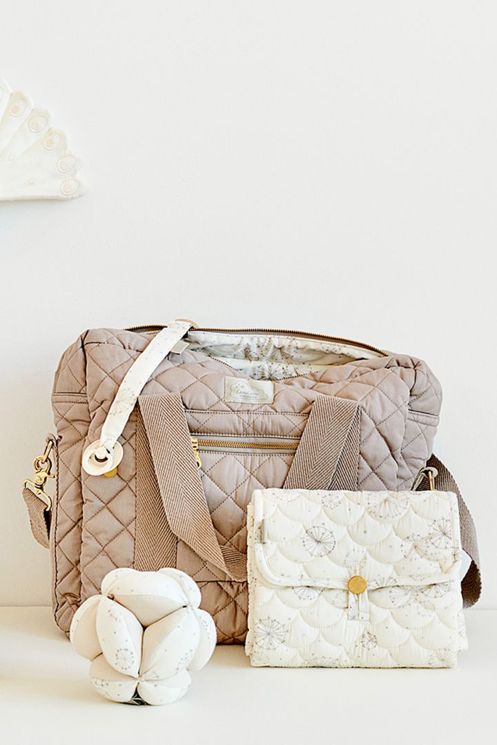 Eco Wickeltasche mit Stepp taupe