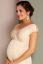 Preview: Festive Maternity and Nursing Dress with Cache-Coeur Neck Champagne