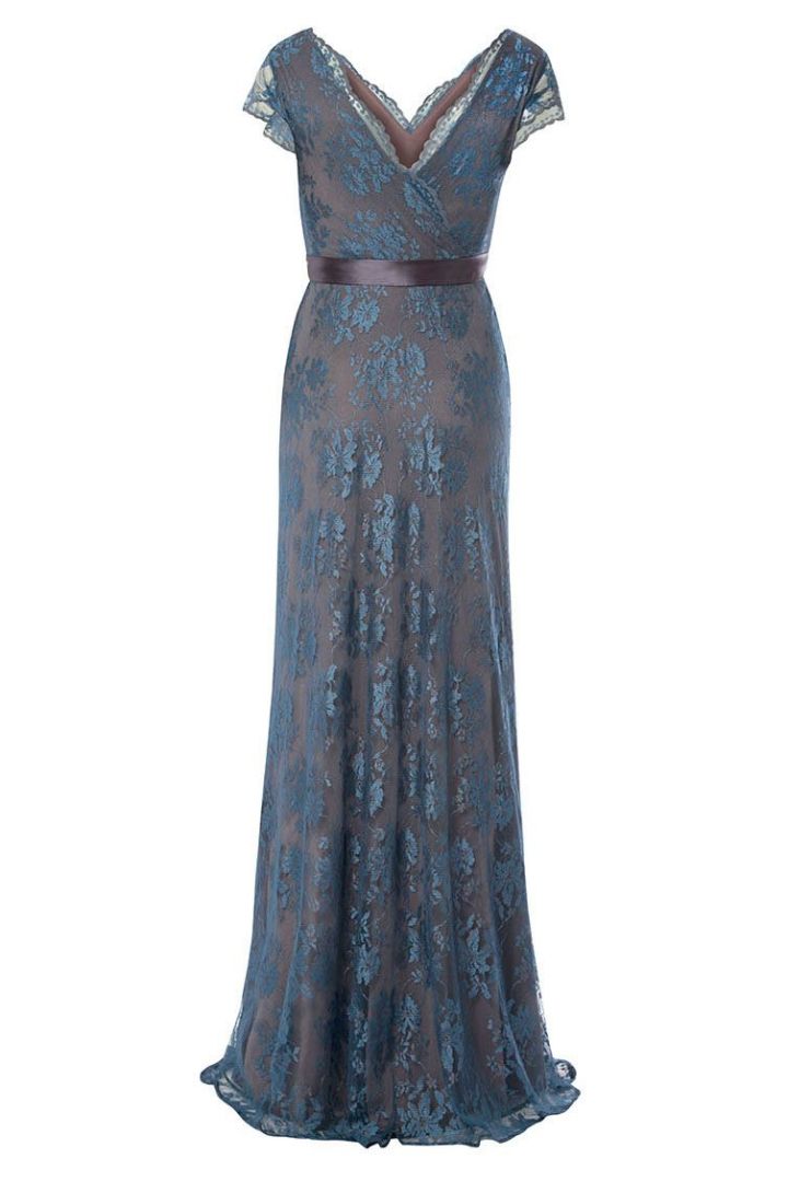 Maternity Lace Dress long blue