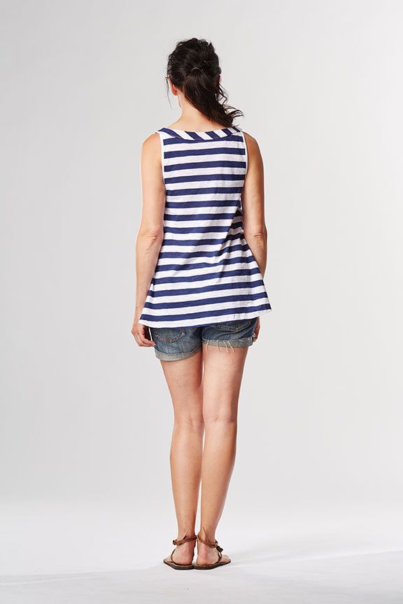 Organic Umstands- und Still-Top gestreift