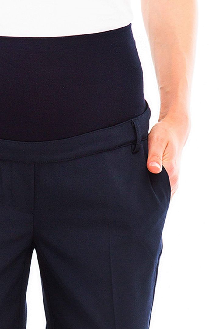 Business Umstandshose mit Bügelfalte dunkelblau