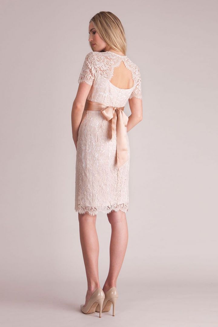 Spitzen Umstandskleid champagner