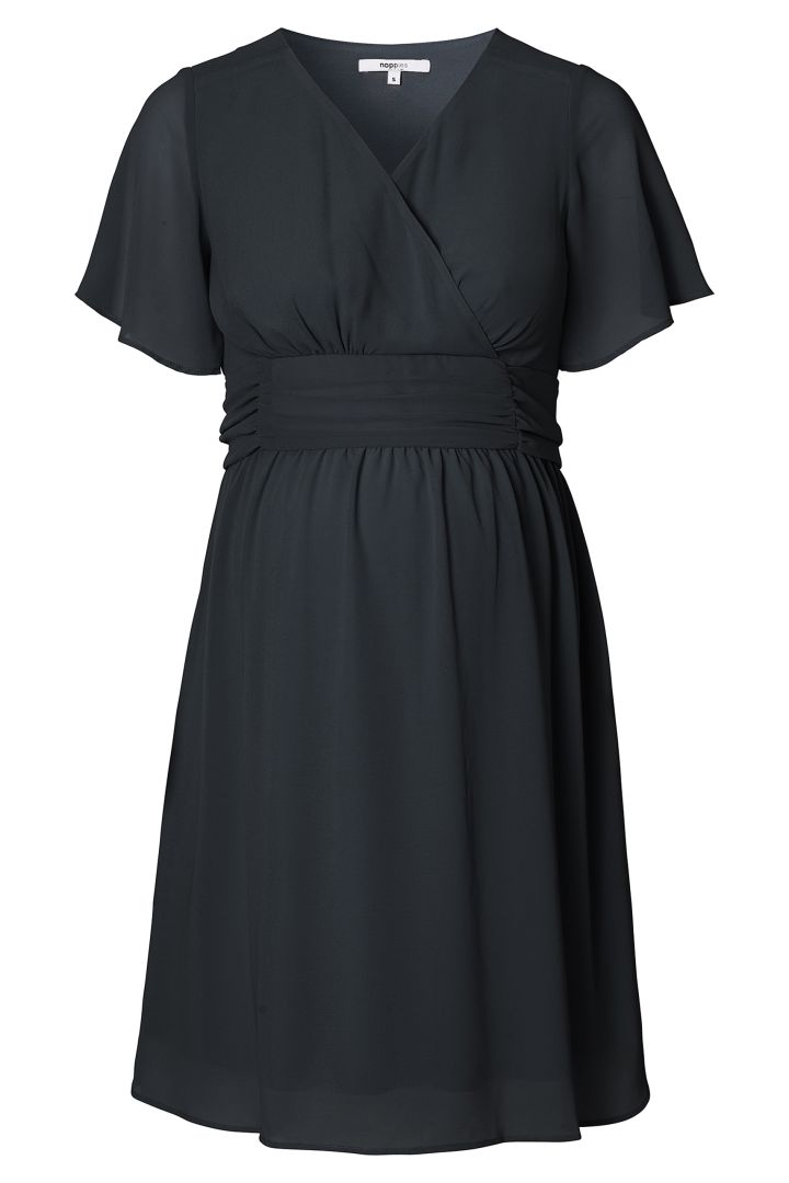 Eco Chiffon Maternity and Nursing Dress navy