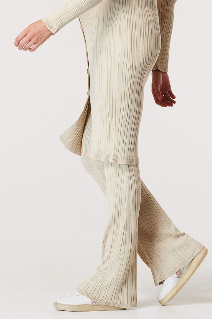 Flared Ribknit Maternity Trousers