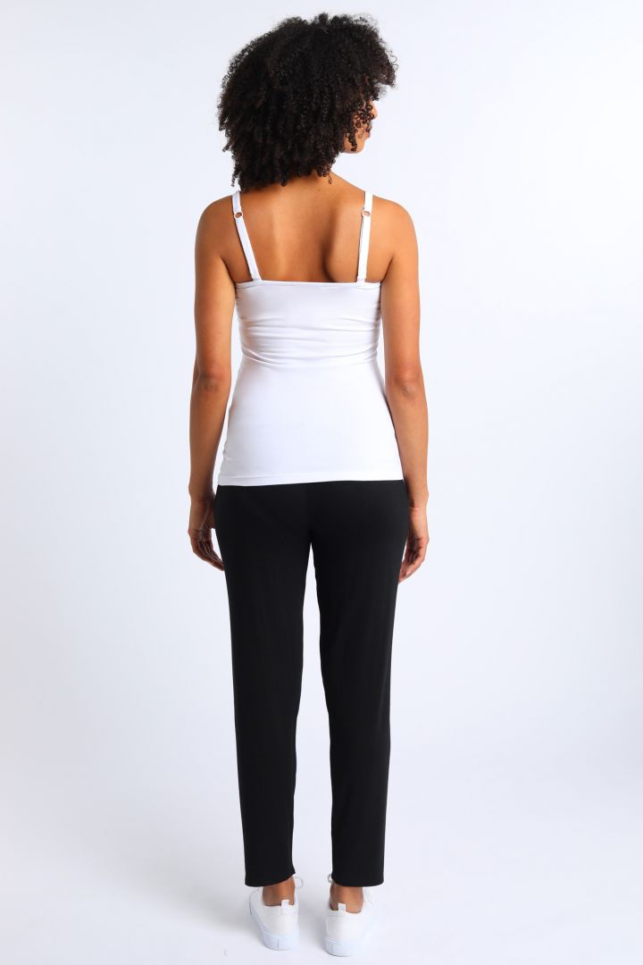 Organic Maternity and Nursing Top with Lace white