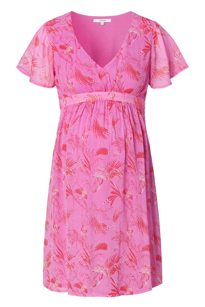 Eco Chiffon Umstands- und Stillkleid mit Print