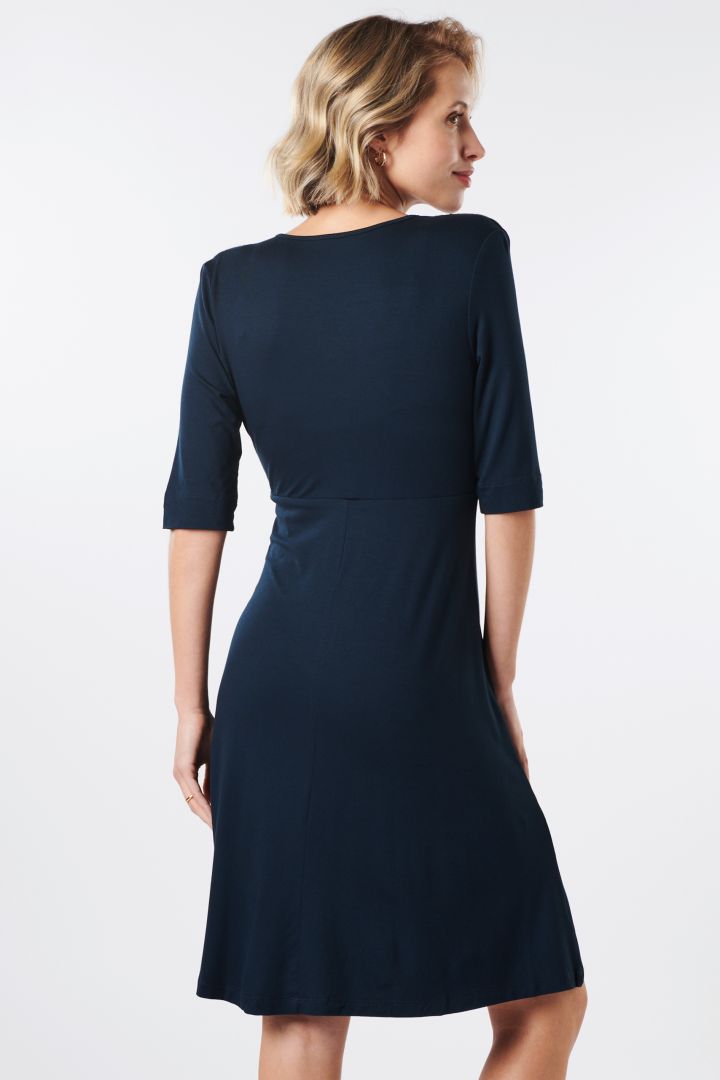 Ecovero Umstands- und Stillkleid mit Post Partum Shaping Top navy