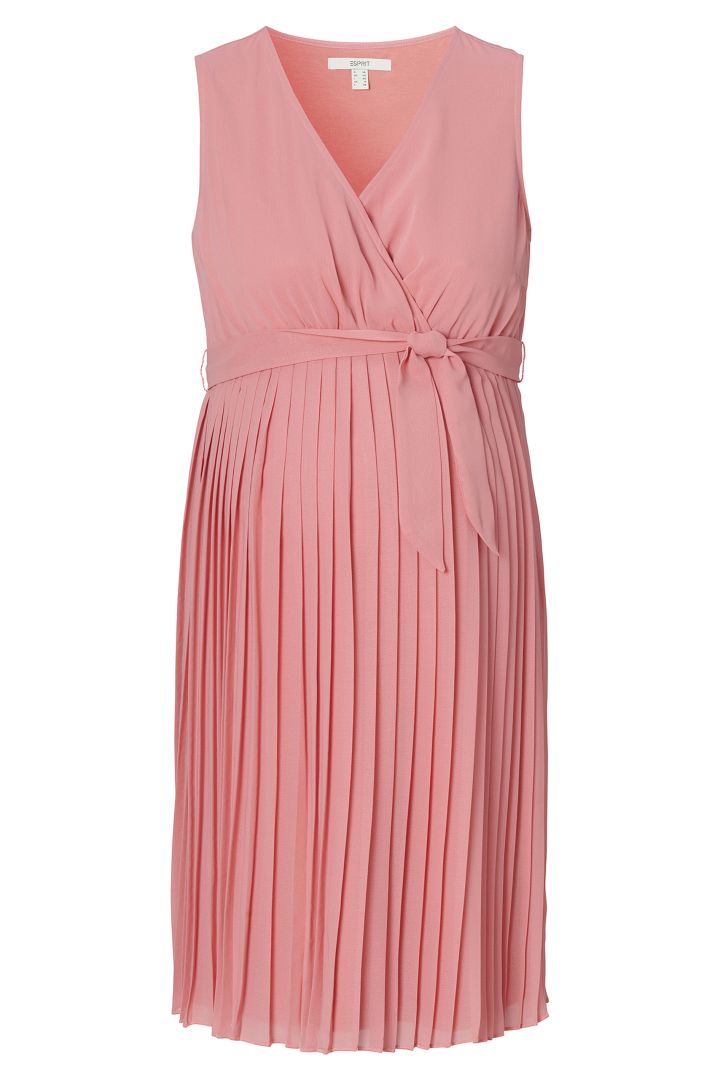 Eco Pleated Maternity Dress blush