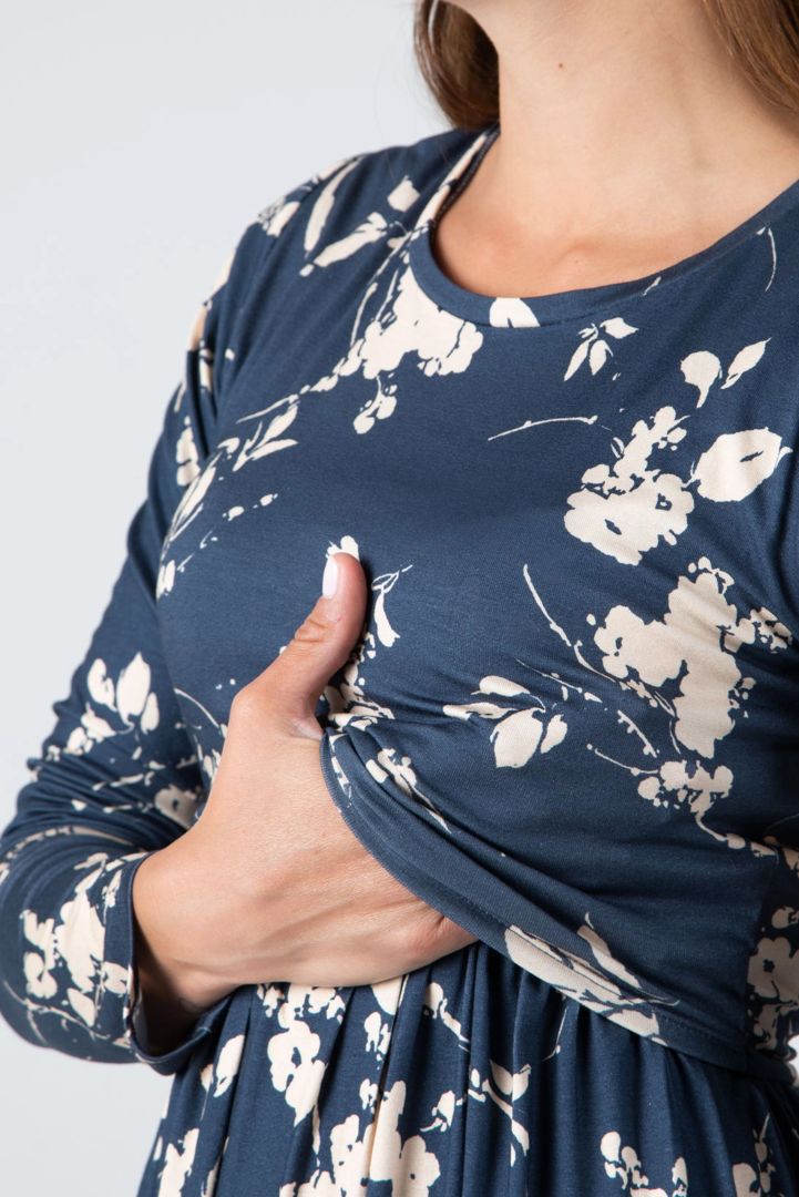 Umstands- und Stillkleid mit Blumenprint