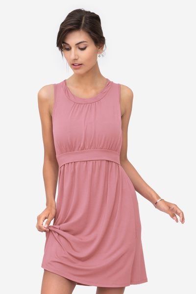 Umstands- und Stillkleid rose