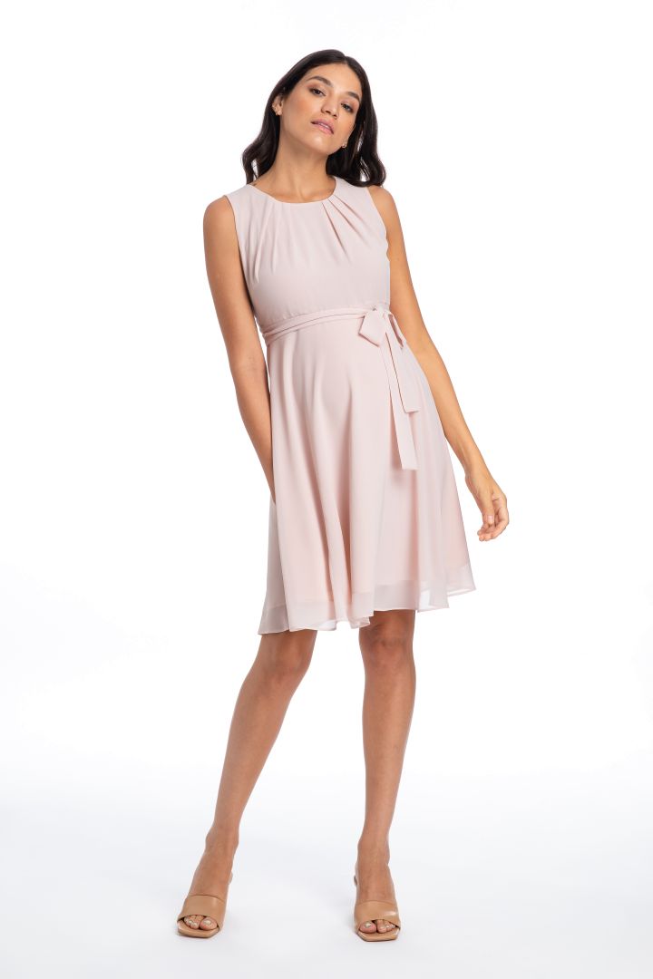 Umstandskleid rosa aus Georgette