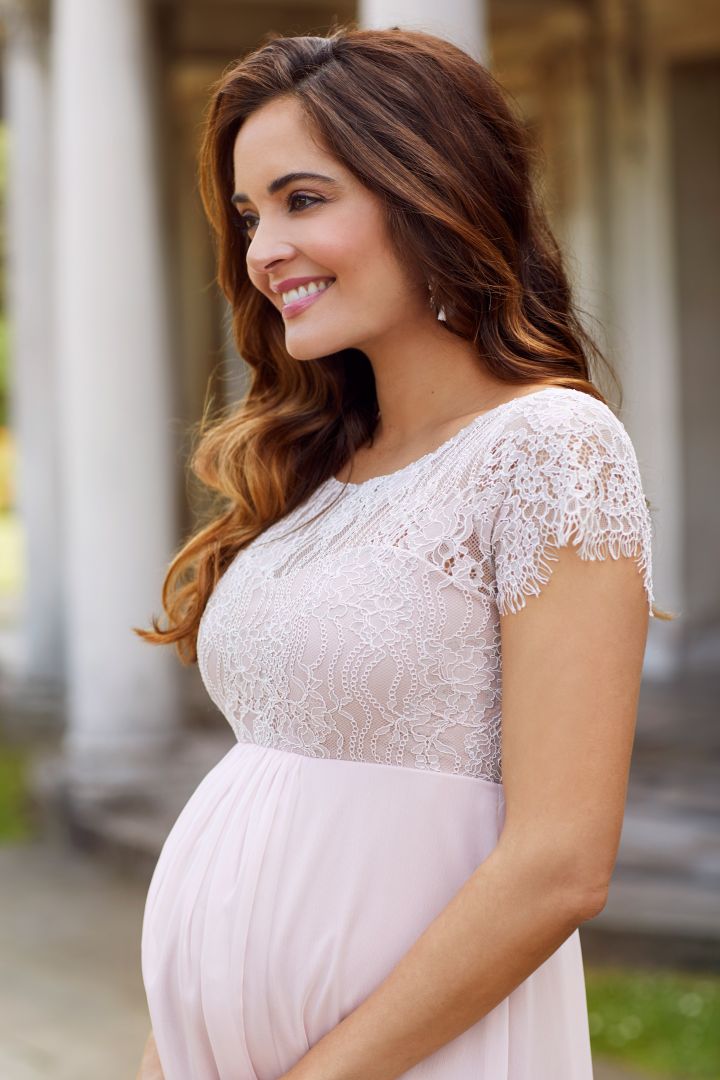 Maternity Wedding Dress with Lace Bodice Rose