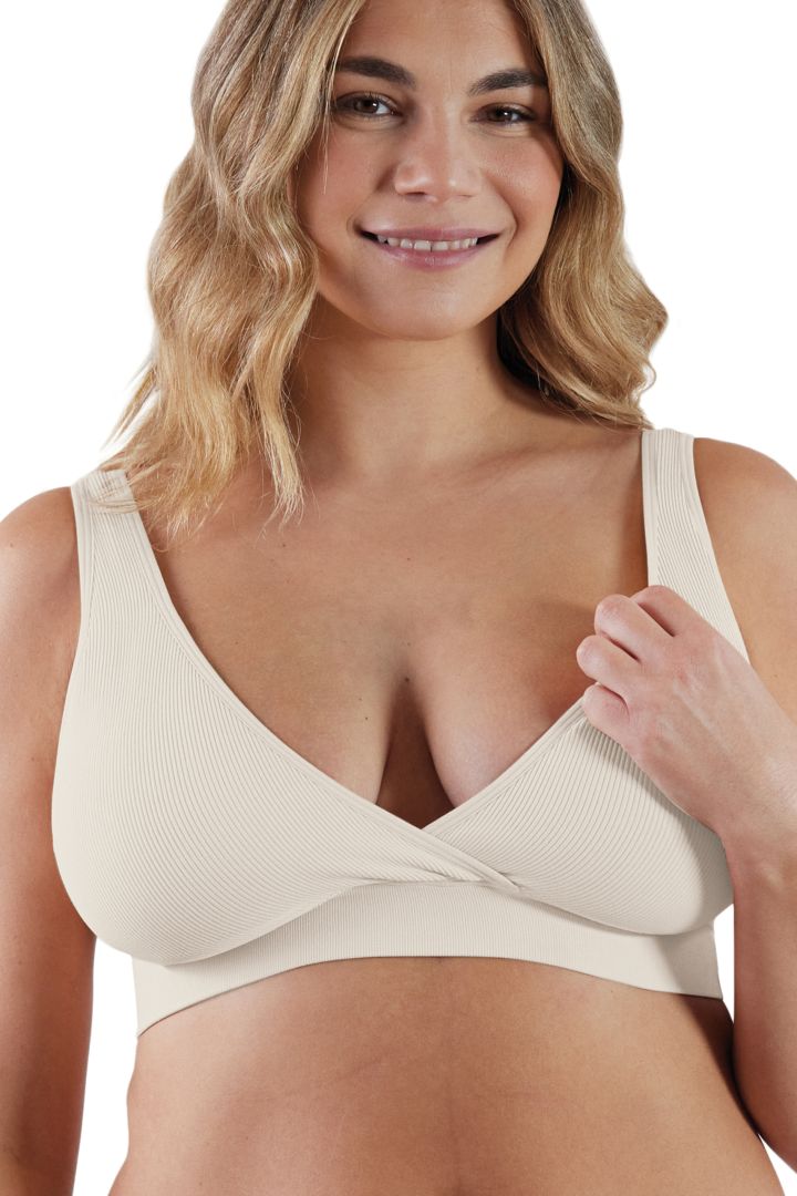 Eco Schlaf Still BH mit Rippstruktur elfenbein