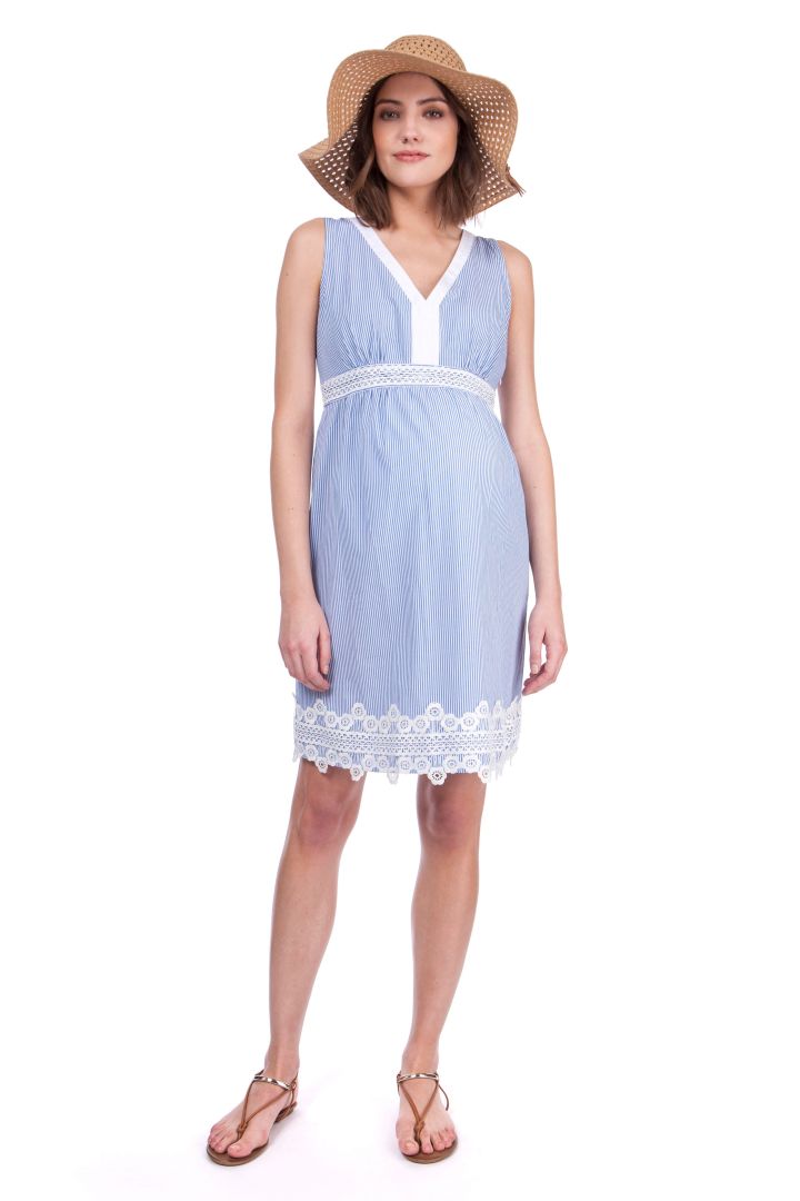 Umstandskleid mit Häkelspitze