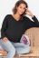 Preview: Batwing Maternity Sweater with V-Neckline black