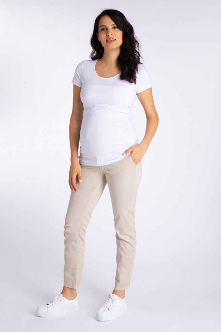 Chino Umstandshose aus Bio-Baumwolle sand