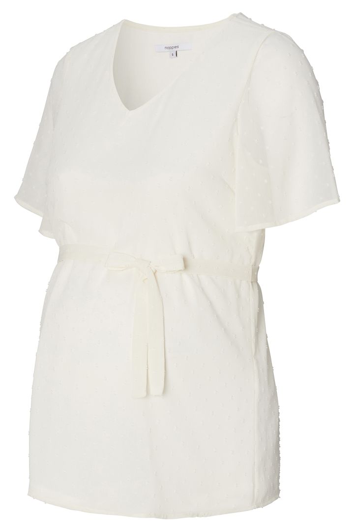 Maternity Blouse with Cap Sleeves
