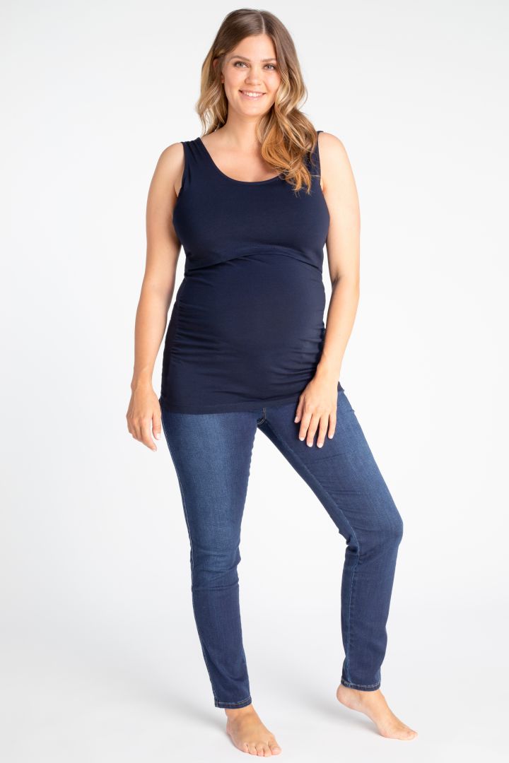 Doppelpack Organic Umstands- und Stilltops navy/weiß