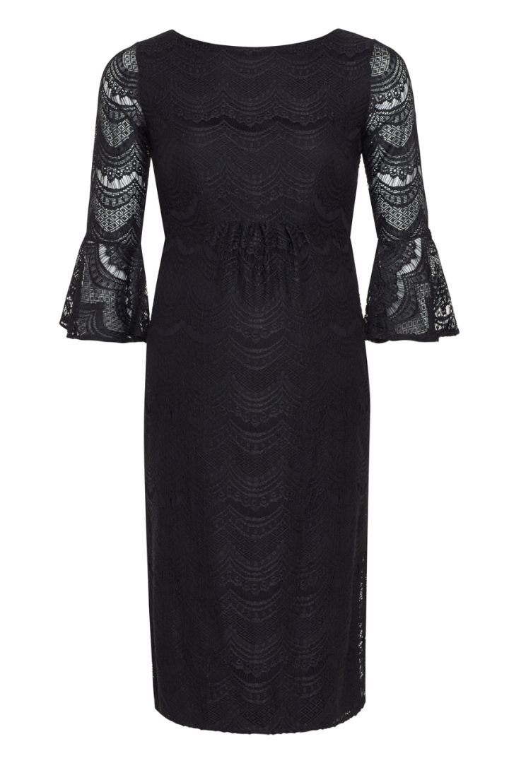 Maternity lace dress with bell sleeves