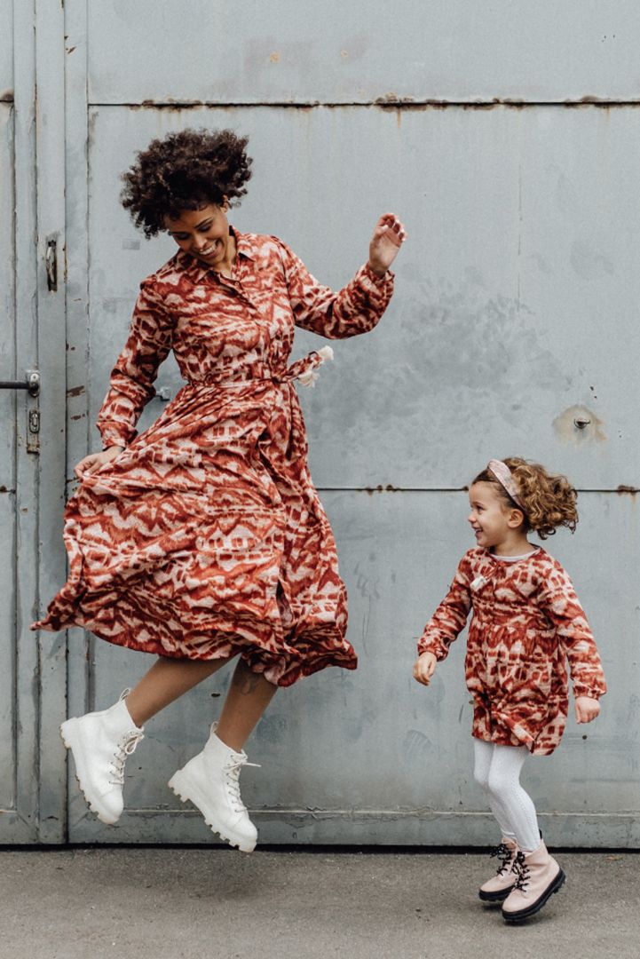 Maxi maternity and nursing dress mocha art