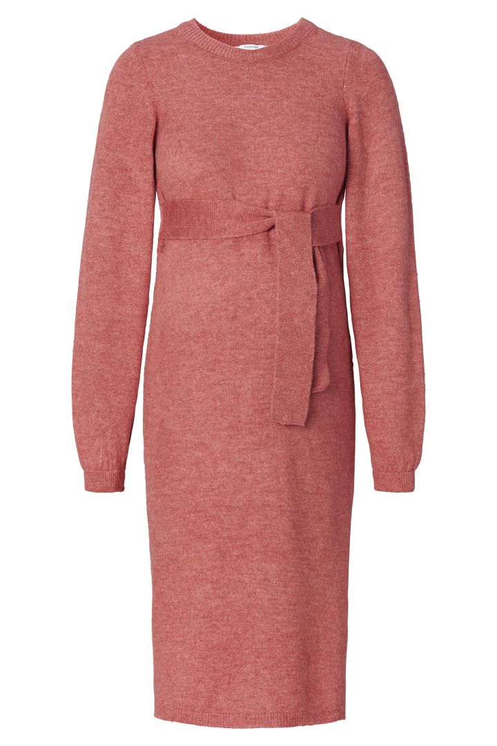 Eco Umstandsstrickkleid mit Bindegürtel