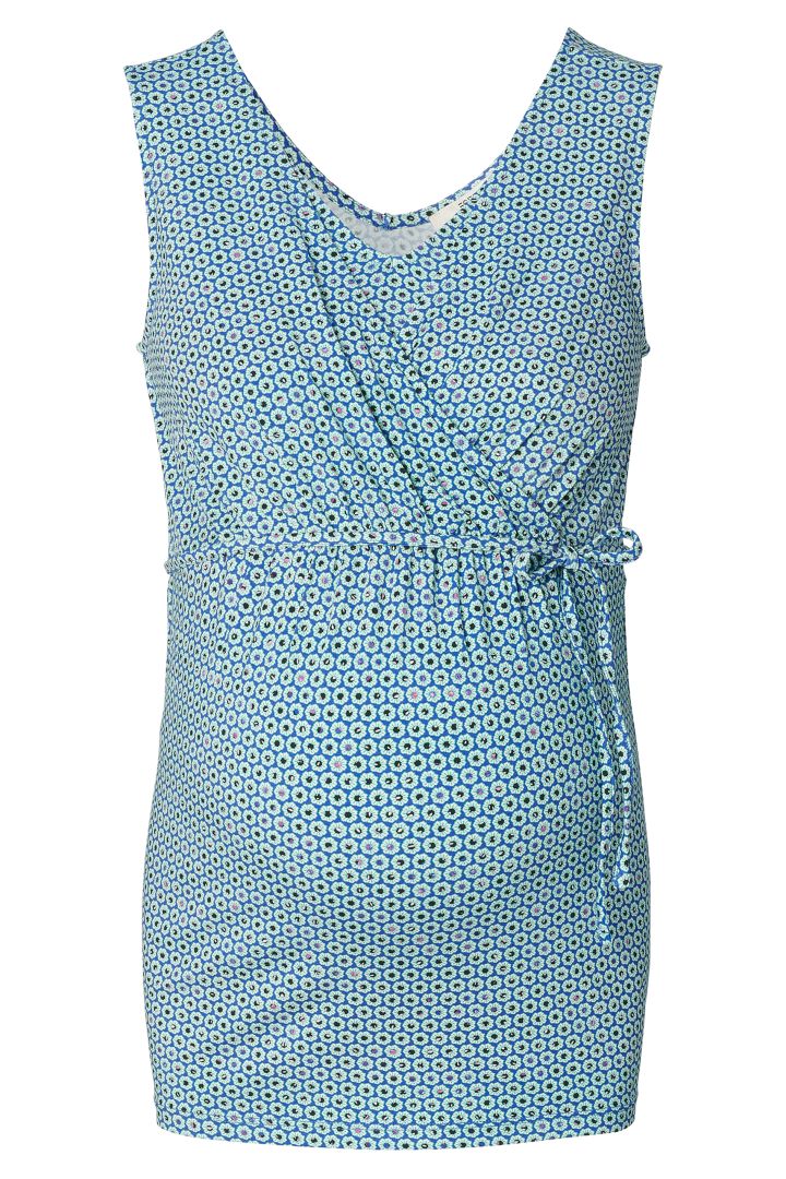 Ecovero Cross-Over Umstandstop mit Allover Print