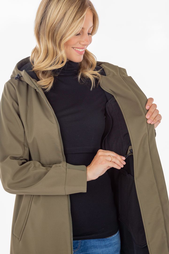 3 in 1 Umstands- und Tragejacke khaki