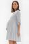 Preview: Maternity and Nursing Tunic Dress with Stripes