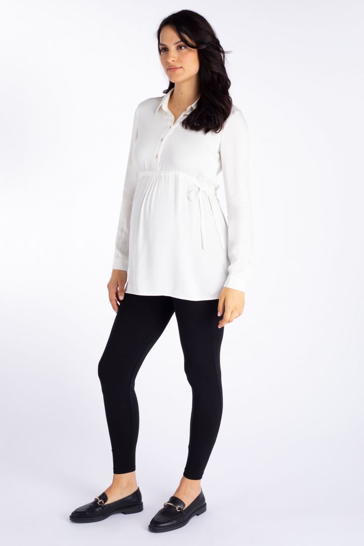 Maternity and Nursing Blouse with Empire Tie