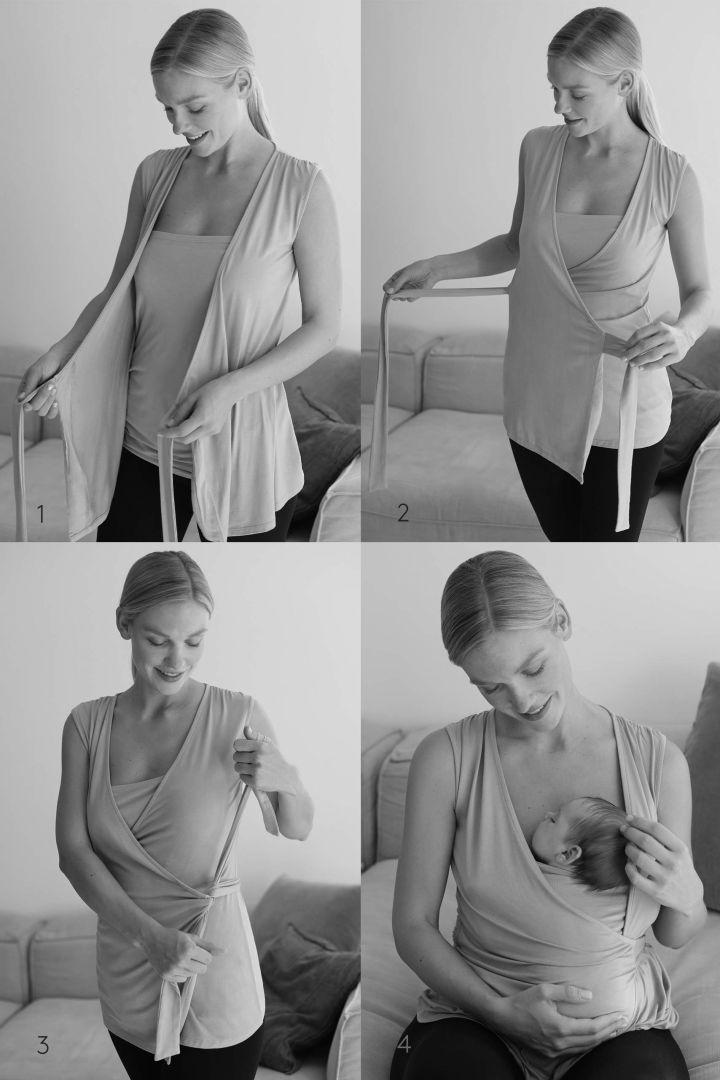 Eco Viskose Skin to Skin Baby Bonding Top navy