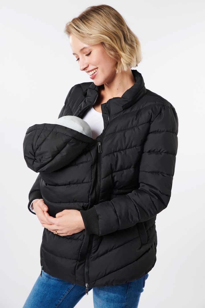 Eco Umstands- und Tragejacke mit abnehmbarer Kapuze