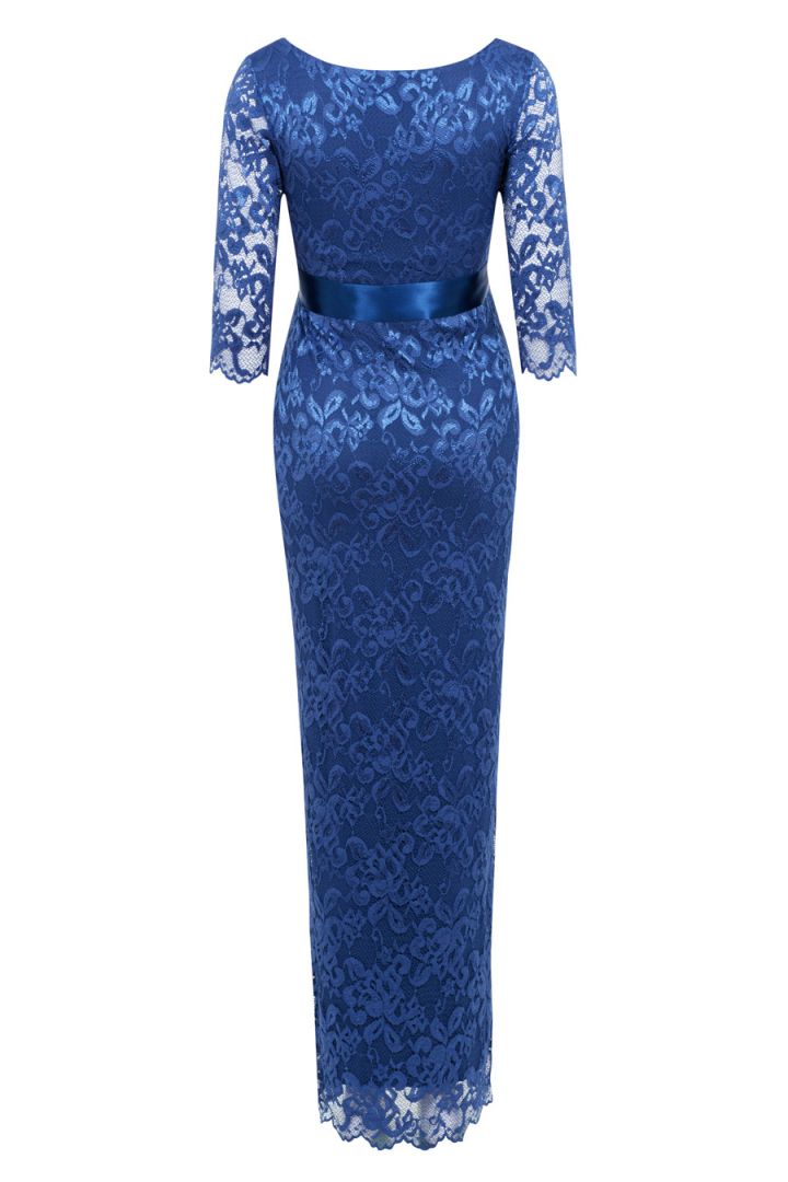 Umstandsspitzenkleid royal blau lang