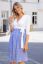 Vorschau: Umstands- und Stillkleid in Wickeloptik mit Herz Print hellblau