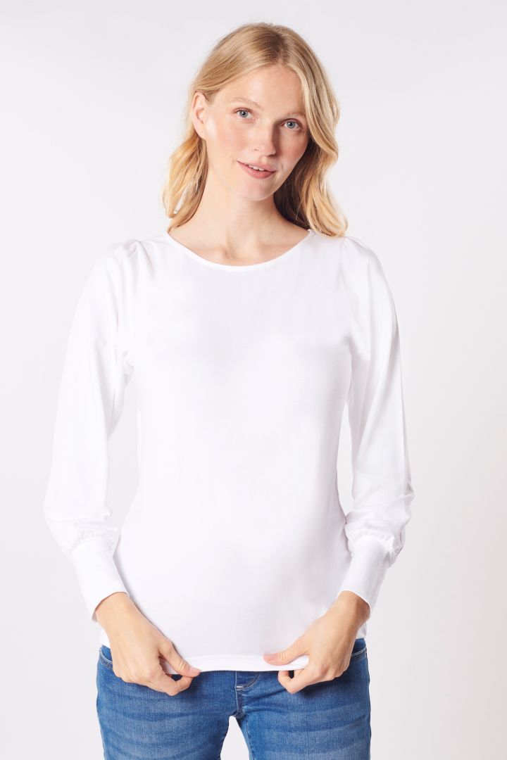 Boatneck Umstandsshirt offwhite