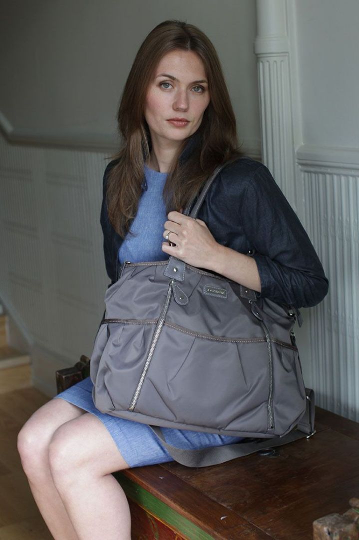 Storksak Wickeltasche Olivia grau