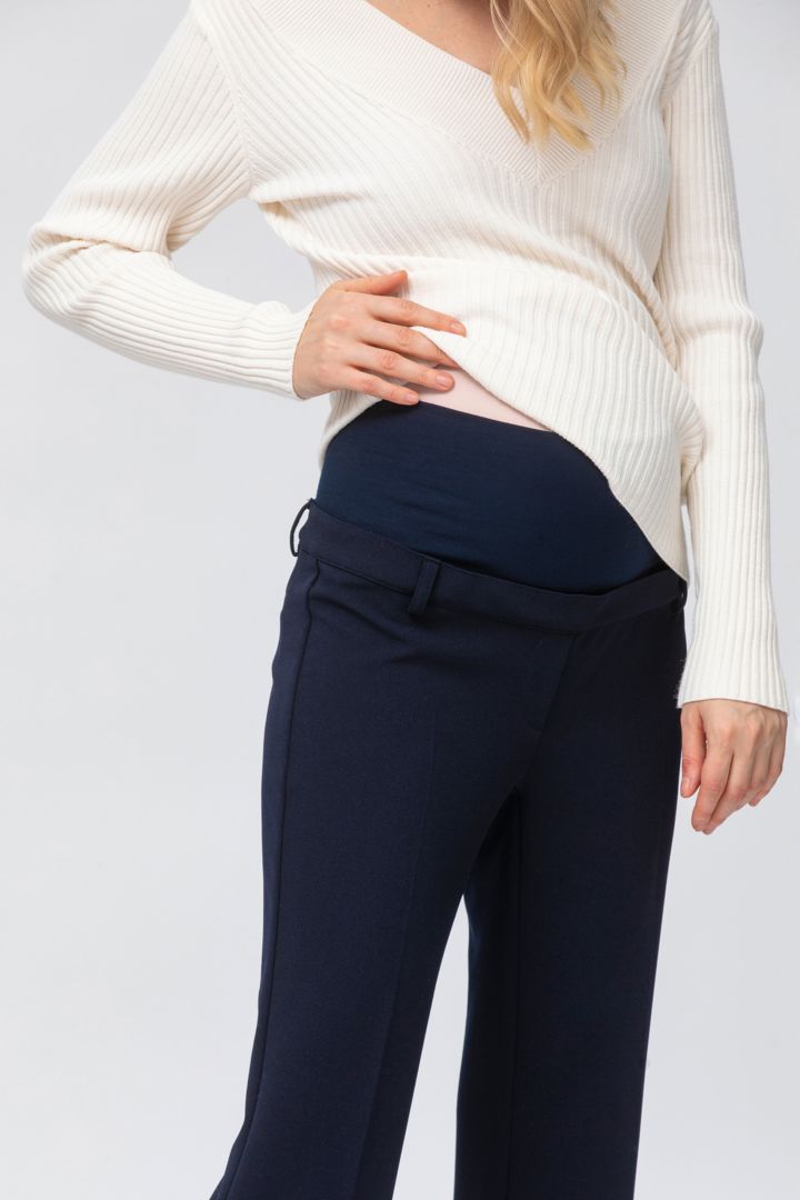 Straight Leg Business Maternity Pants navy