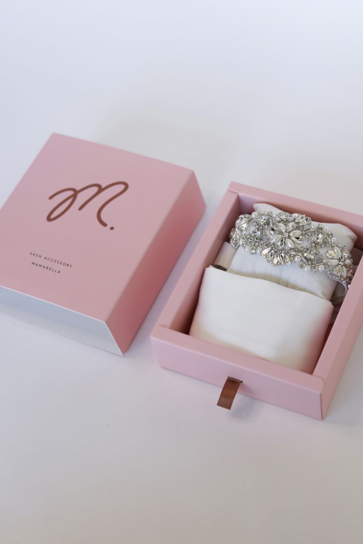 Vintage Wedding Dress Sash ivory