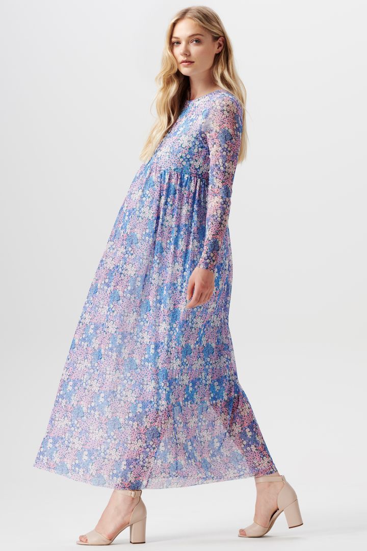 Maxi Umstandskleid mit Blumenprint