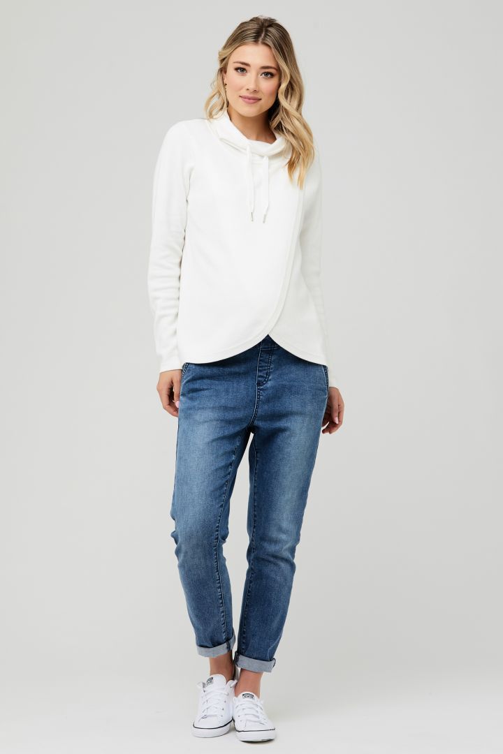 Cross-Over Umstands- und Still-Strickpullover