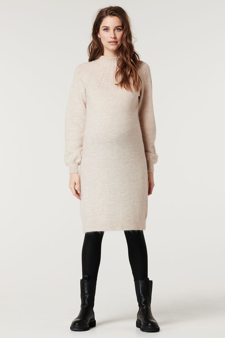 Strick-Umstandskleid mit Ballonärmeln