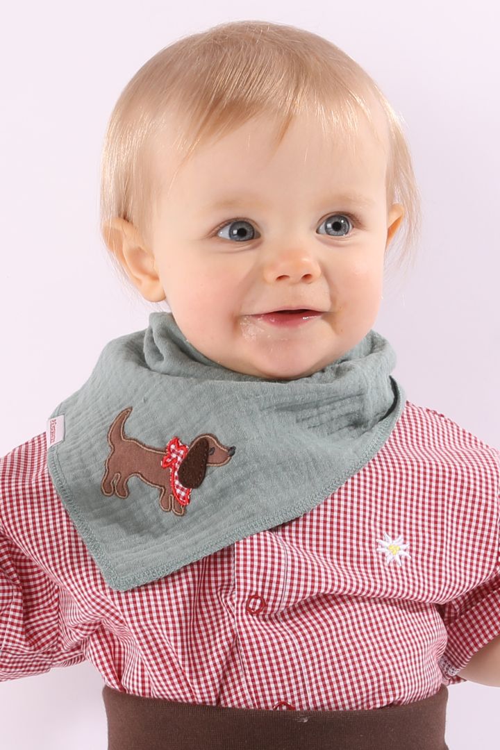 Muslin Scarf with Dachshund Application