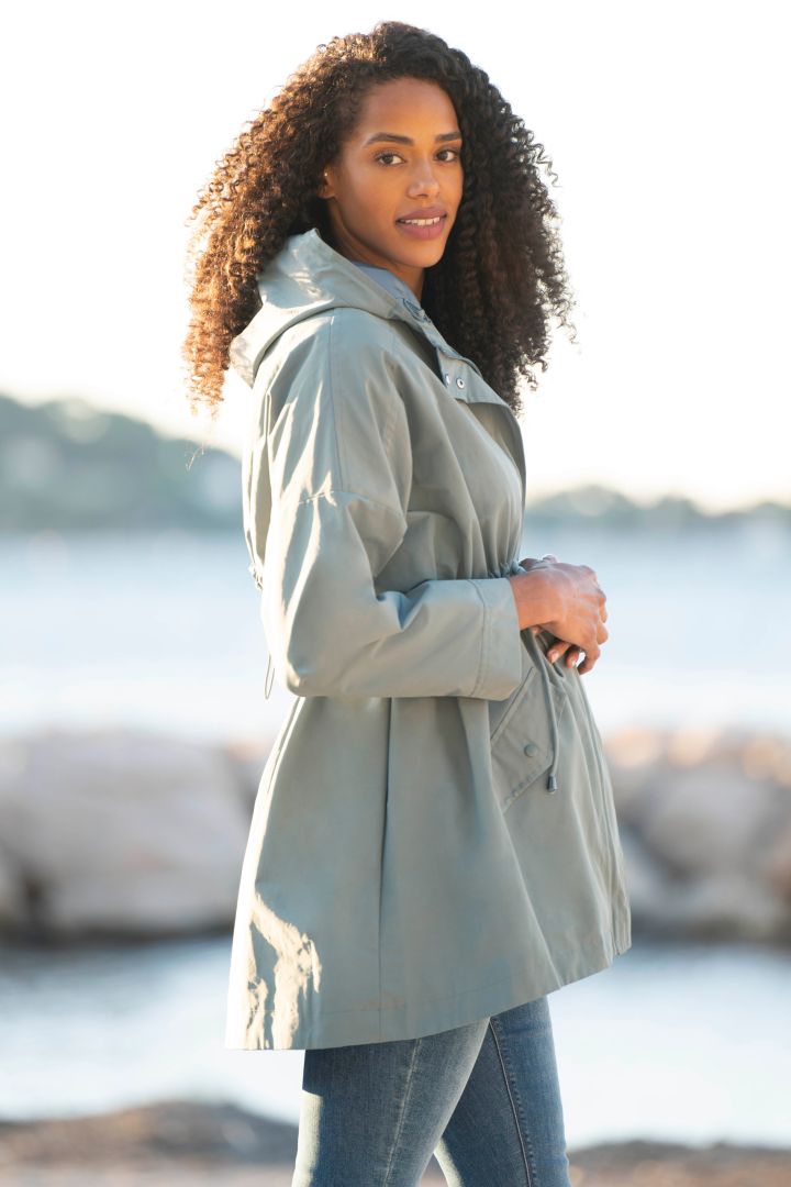 Regen Umstands- und Tragejacke salbei