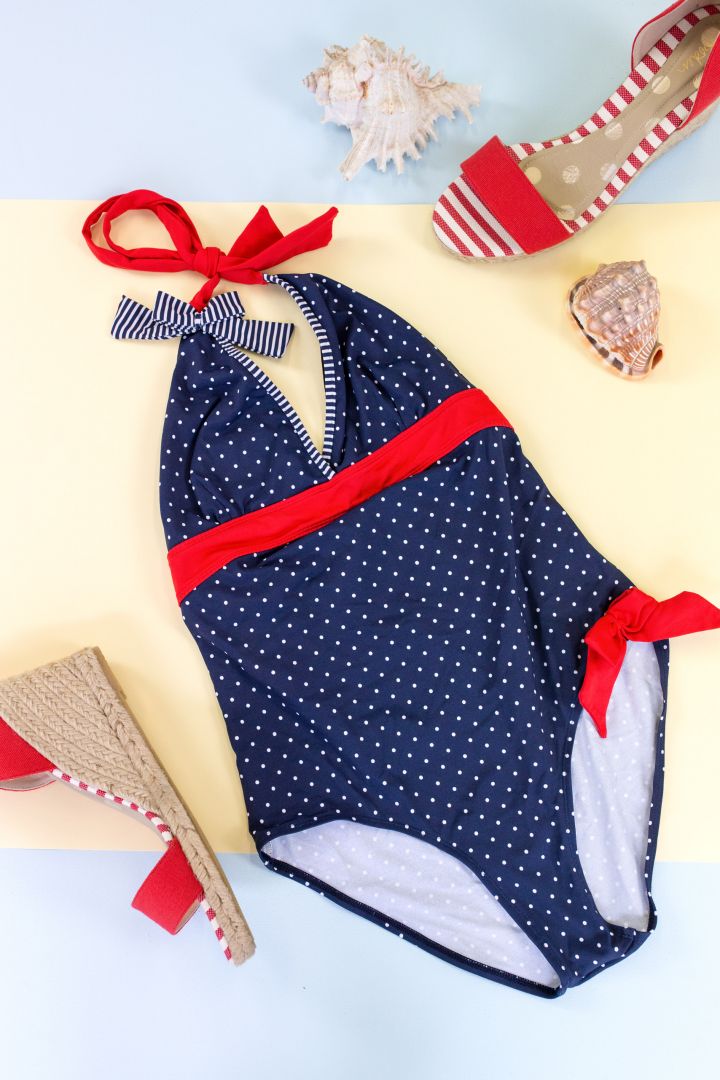 Umstandsbadeanzug mit Schleife