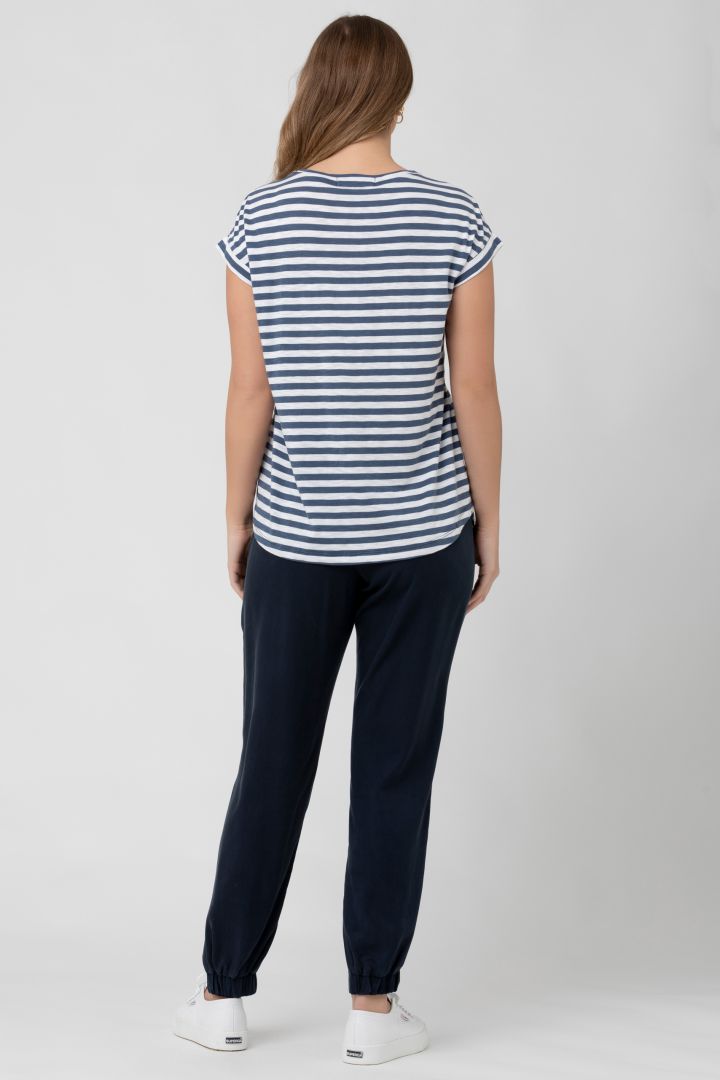 Umstands- und Stillshirt gestreift navy-weiß