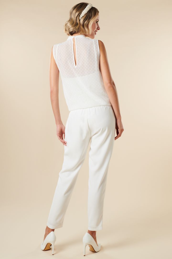 Umstands-Braut-Jumpsuit mit Stillöffnung