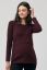 Preview: Maternity and Nursing Shirt with Rib Structure wine red