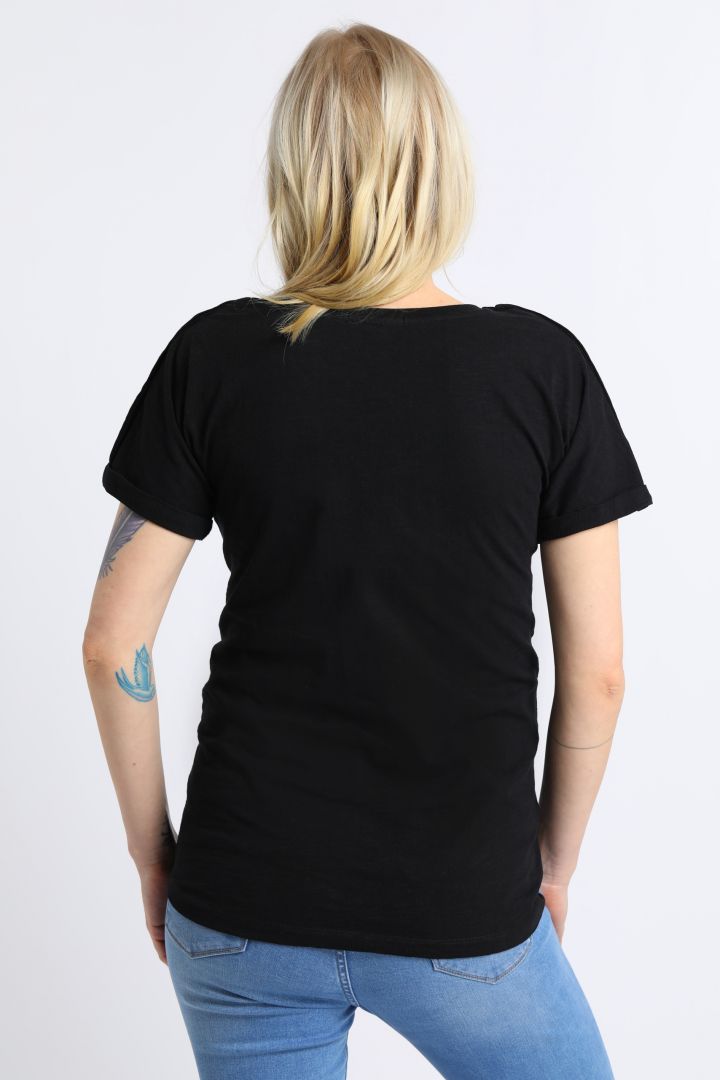 Organic Boyfriend Maternity and Nursing Shirt black