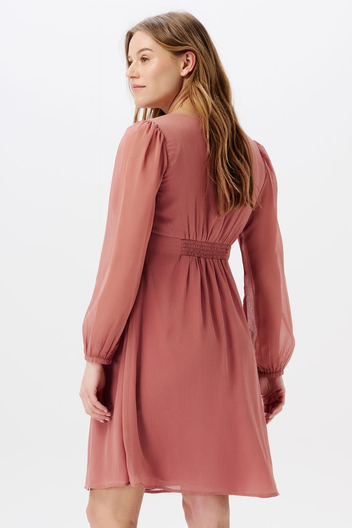 Eco Chiffon Umstandskleid light terracotta