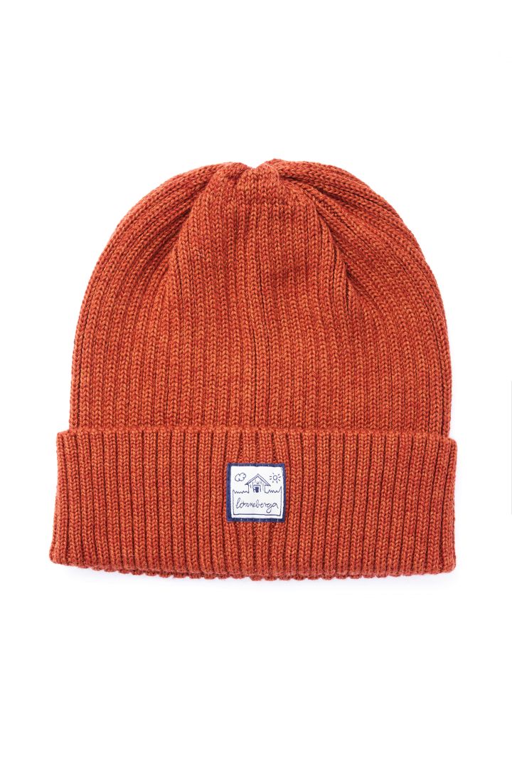 Rib Knit Beanie with Merino Wool