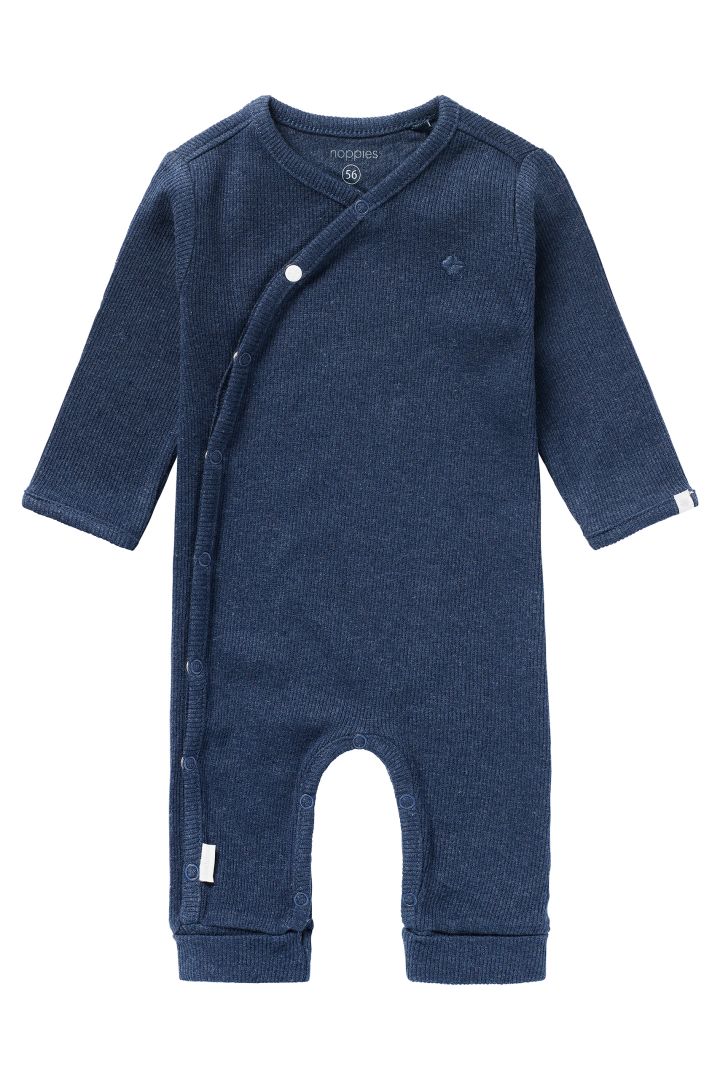 Rib Knit Romper navy